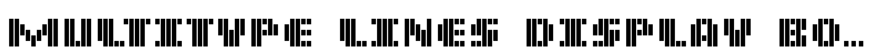 MultiType Lines Display Bold